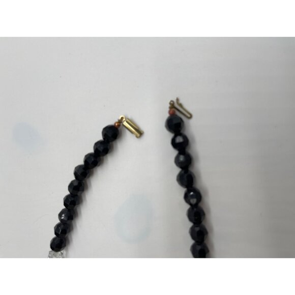 Vintage Fiocchi Style Art Deco Black and Clear Bakelite Egypyain bib Cleopatra N - Picture 5 of 6